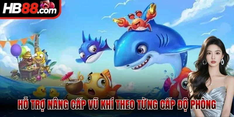 Sân chơi có hỗ trợ nâng cấp vũ khí theo từng cấp độ phòng 